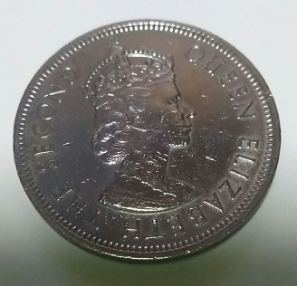 香港◆1ドルコイン（硬貨）◆1960年◆クイーンエリザベス2世
