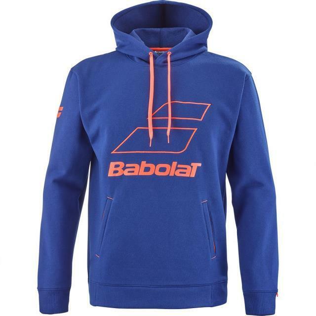 【日本未展開/2023-2024モデル】 BABOLAT（バボラ）Exercise Big Logo フードパーカー（EU:L）Navy