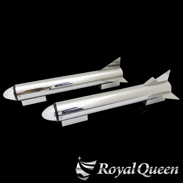 ロケットマーカー キャブロケット 670mm RM600 鏡面 磨き#1000 左右２本セット マーカー２個付き【RQRM3】