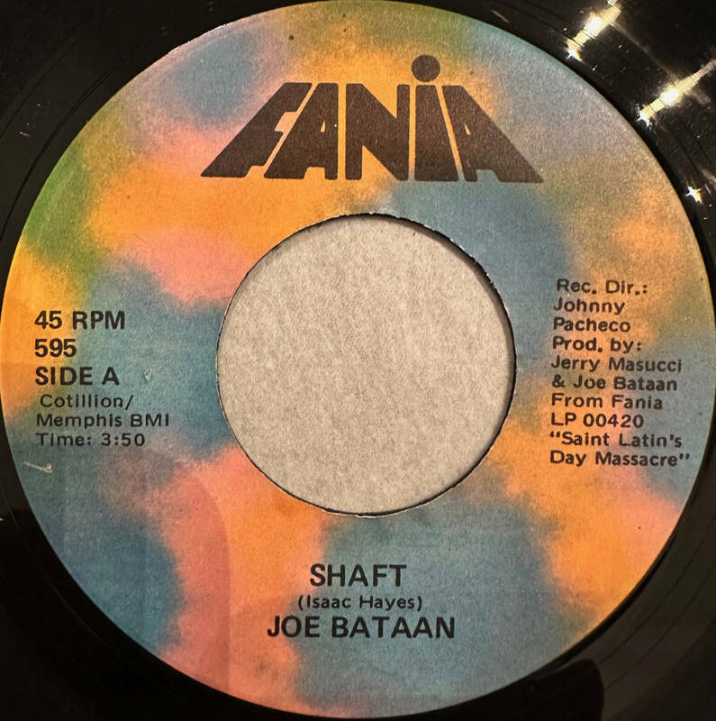 ■1972年 US盤 オリジナル Joe Bataan - Shaft / El Regreso 7”EP 595 Fania Records