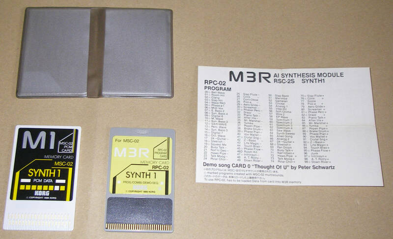★KORG M1 M3R SYNTH 1 MSC-02/RPC-02 PCM DATA MEMORY CARD MSC-2S★OK!!★MADE in JAPAN★