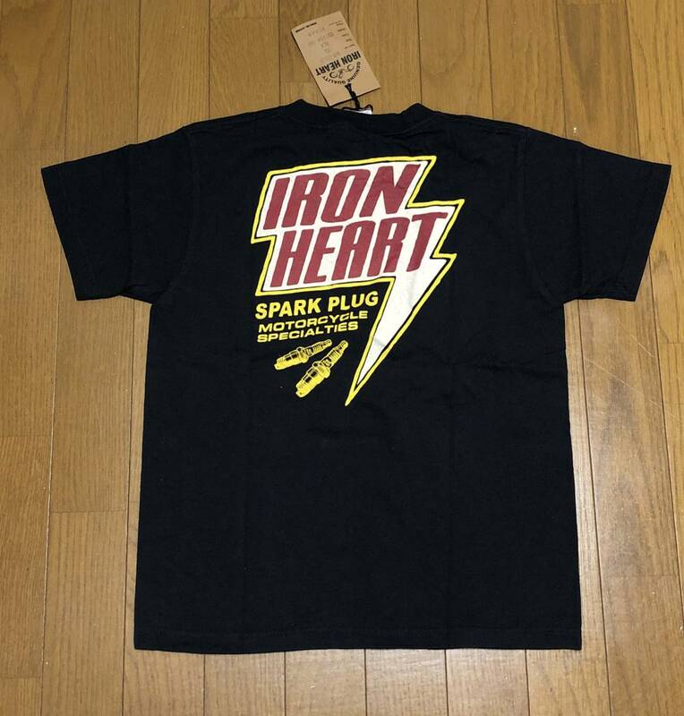 【新品・希少】アイアンハート Tシャツ / IRON HEART, XSサイズ，黒 ブラック，ロゴ