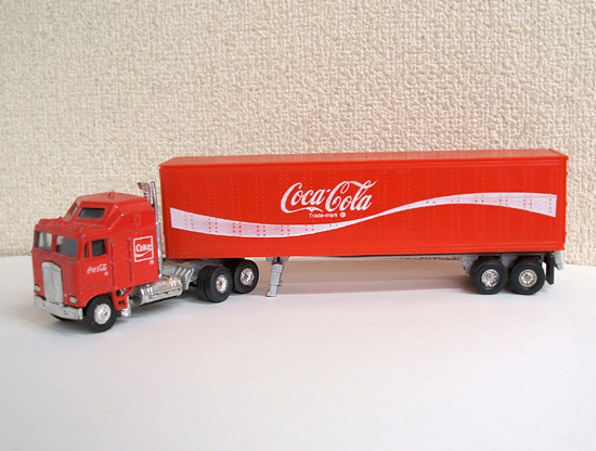 ◎コカ・コーラ トレーラー トラック 26cm ミニカー　グッズ ヤトミン Coca cola レッド　札幌市 豊平区