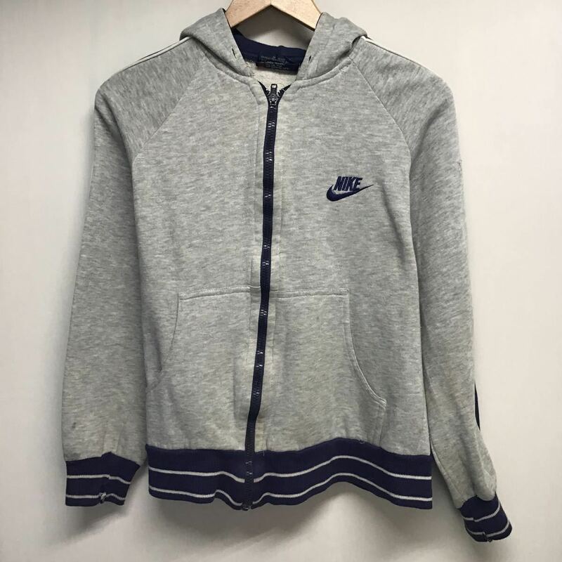 【NIKE ナイキ】80’s 紺タグ ジップパーカー グレー 2211oki