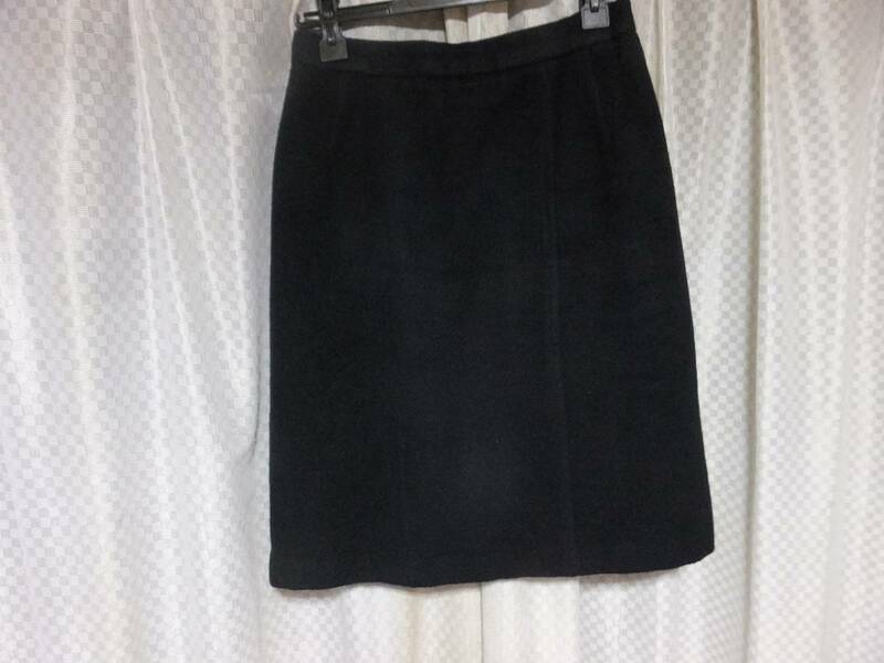 レディース　冬物　ウール　スカート 黒　66～70サイズ (LLサイズ)
