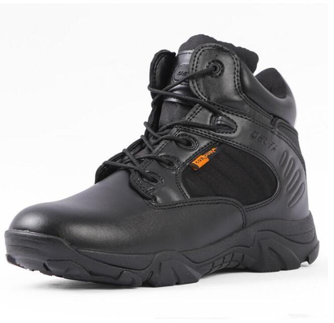 新品メンズ ミリタリーブーツ バイクブーツ トレッキングシューズ タクティカルブーツ 登山靴 防滑 24~28cmサイズ選択/25.0黒