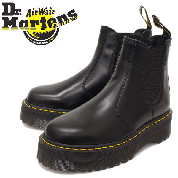 Dr.Martens (ドクターマーチン) 24687001 2976 QUAD サイドゴア チェルシーブーツ BLACK UK10-約29.0cm