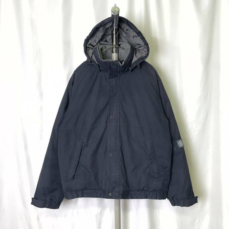 90s Eddie Bauer WETHER EDGE ダウン ジャケット M ネイビー パーカー エディーバウアー ウェザーエッジ 00s 古着 オールド ビンテージ