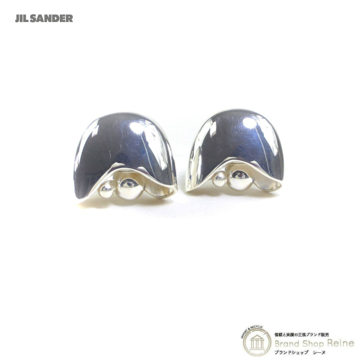 ジルサンダー （JIL SANDER） グラフィック フラワーシェイプ ピアス J12VG0011 シルバー（新品）