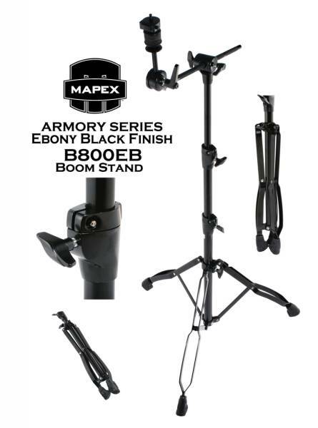  ◆◆半額！Mapex B800EB Armory Boom Standオールブラック仕様 即決落札して頂けます。Ebony Black Finish