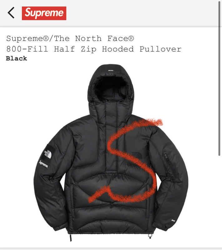 【新品正規】黒 S / 22aw Supreme The North Face 800-Fill Half Zip Hooded Pullover / down parka 800fill ノースフェイス シュプノース