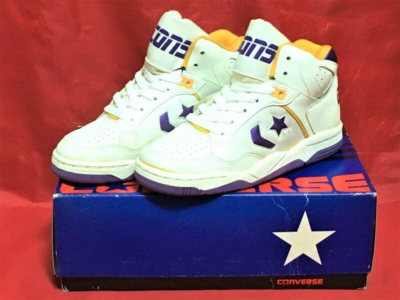 ★☆90s!希少レア!コンバース CITYSTAR JC-10 HI 23cm converse シティスター CONS バッシュ レイカーズ レザー デッド USA 192☆★