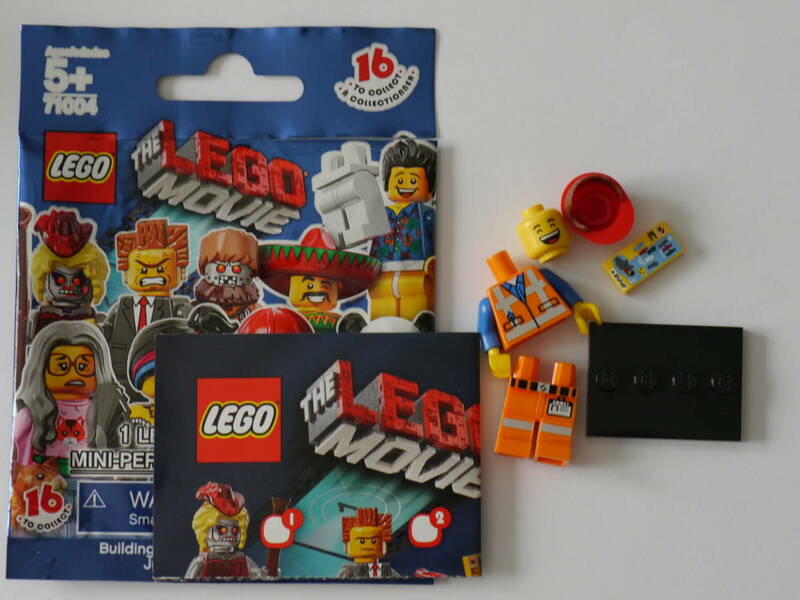 【組立済】レゴ ミニフィギュア レゴ・ムービー NO.3 ヘルメットをかぶったエメット Hard Hat Emmet THE LEGO MOVIE
