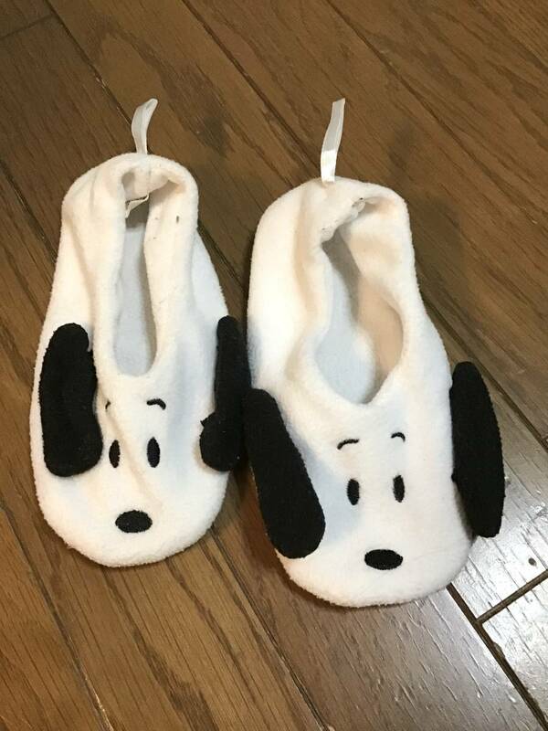 良品【SNOOPY/スヌーピー】ルームシューズ・スリッパ/実寸１９cm★かわいい♪★子供,キッズ★USED