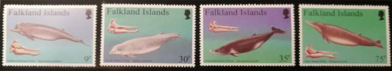 フォークランド クジラ(4種) MNH