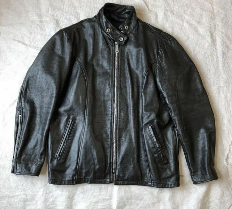70s LeatherCraft Process vintage leather jacket single riders ビンテージ レザージャケット アメリカ製 革ジャン Schoot AMF ハーレー