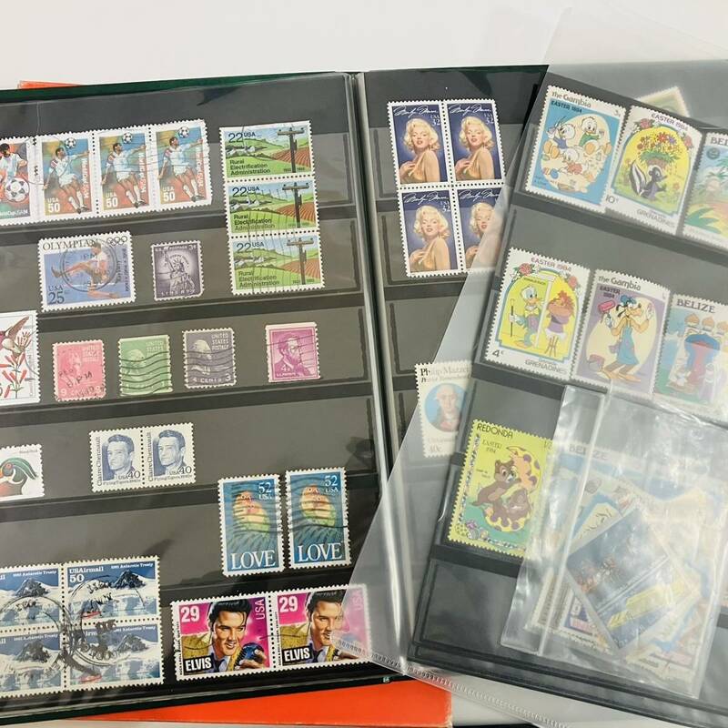 #3196 外国切手 おまとめ 大量 ディズニー 切手 記念 コレクション キャラクター USA ヨーロッパ 中古品 現状保管品