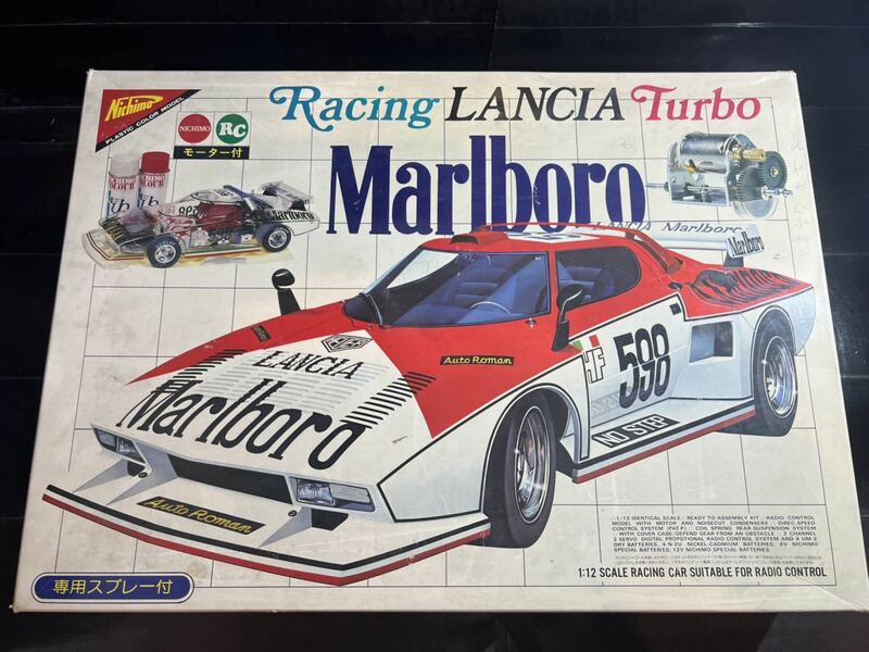 【組立途中品】 ニチモ NICHIMO 1/12 電動RCカー　レーシング ランチア ターボ マールボロ　LANCIA Marlboro　KIT NO. RC-1205　当時物