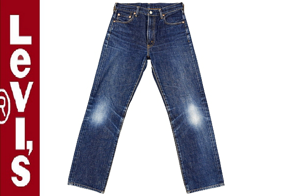 J7666★Levi's 502 リーバイス 502-XX★国産復刻ヴィンテージ 濃紺インディゴデニム 赤耳 ビッグE ストレート ジーンズ W31