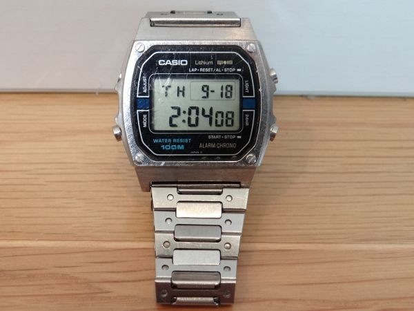 希少 ビンテージ CASIO カシオ 日本製 スクリューバック 548 W-760 100M ダイバー 豆電球 腕時計 レトロ 昭和 当時物