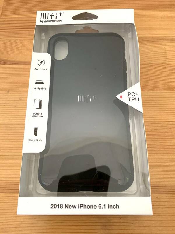 グルマンディーズ gourmandise IFT-29BK iPhone 6.1インチ用 IIIIfit（イーフィット） ブラック