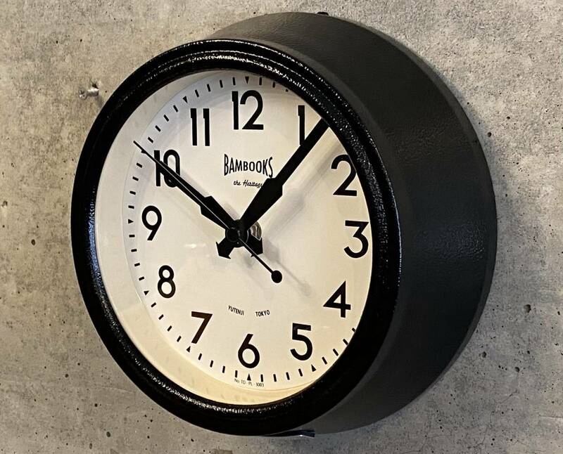 Vintage style kitchen-Clock-215mm-black(キッチンクロック,北欧ビンテージ,ミッドセンチュリー,アメリカン,50's,60's,インダストリアル