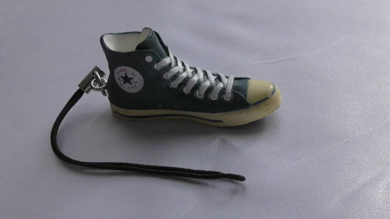 ☆★ コンバース CONVERSE 当時物 ダメージ加工 ALL STAR HI スニーカー マスコットストラップ ネコポス段ボール箱発送 ☆★