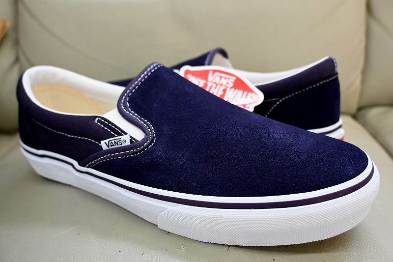 新品未使用 VANS バンズ SLIP ON スリッポン SUEDE レザー スエード NIGHTSHADE パープル V98CF SUEDE ￥8,640税込 送料無料 US10 28センチ