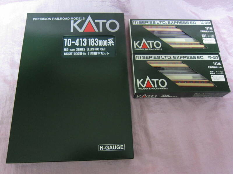 KATO 183系1000番台 一般特急色 基本7両セット + 181系4両セット