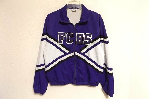 z10636us:ジップ破損、傷有varsity spirit fortcollins high school チアリーディングジャケット/白紫/M