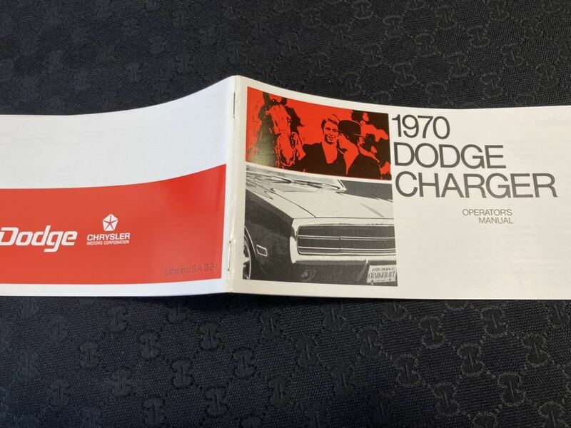 1970 DODGE ダッジ チャージャー オーナーズマニュアル 本国英字！車載！　220x105 58P 新品未使用品