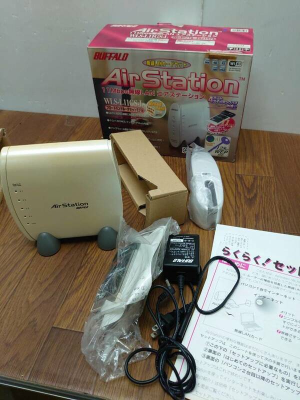 送料無料D40679 Buffalo 無線LAN Air Station WLS-L11GS-L■カード付