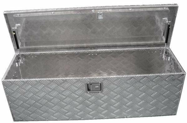 アルミ工具箱 大型 アルミ製 道具箱 工具ボックス トラック荷台箱 収納ボックス 鍵付 ダンパー付 1230×385×385