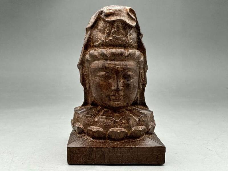 【吉】仏教聖品 古木細工彫 観音 極珍 美品g398
