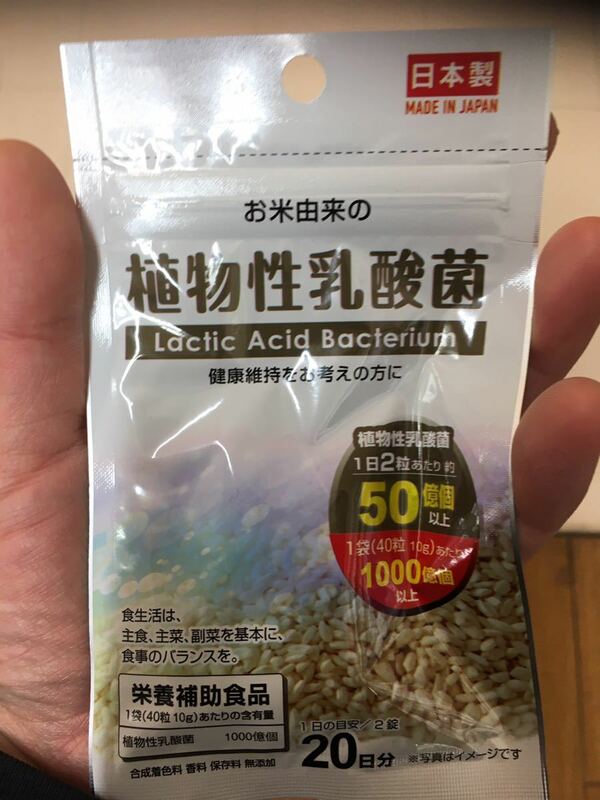 植物性乳酸菌　日本製タブレットサプリメント