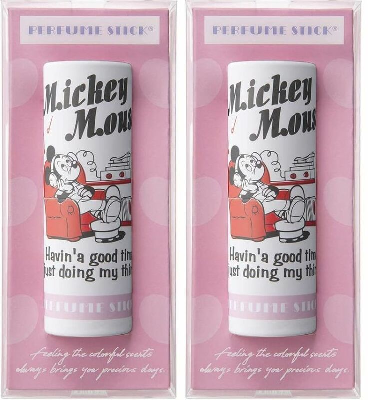 新品 送料無料 2本セット パフュームスティック ラブ チェリー&ミックスベリーの香り ディズニーデザイン ミッキーマウス 練り 香水