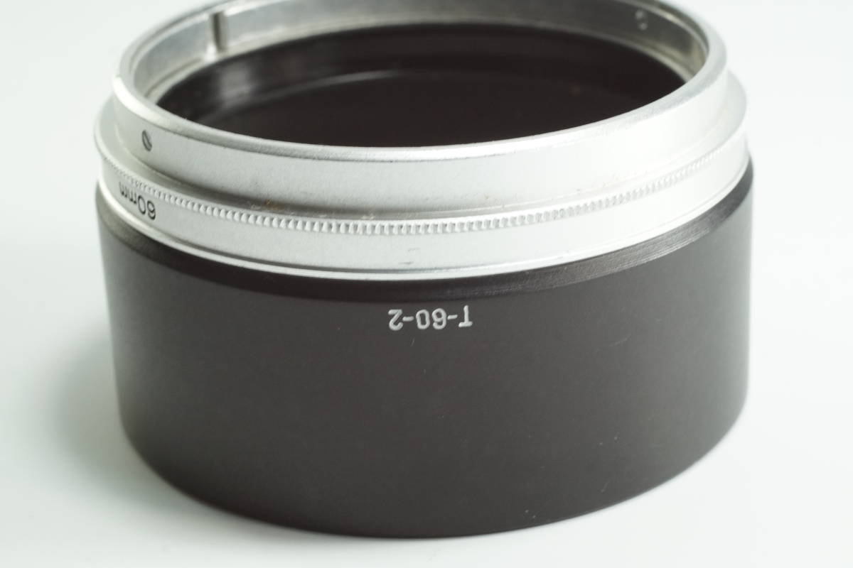 plnyeA006[キレイ ] Canon T-60-2 キャノン L85mmF1.5、L100mmF2他、望遠レンズ用 内径60mm カブセ式 メタルフード