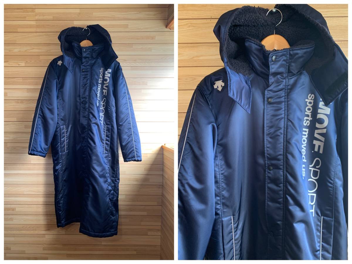 #セール★サイズ M★訳あり★DESCENTE デサント MOVE SPORT ムーブスポーツ ボアコート スーパーロング 保温 撥水 防風★ベンチコート ボア