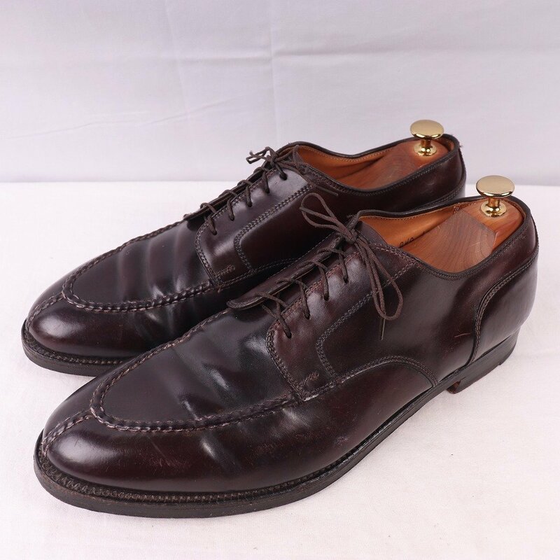 ブルックス オールデン コードバン 10 1/2 B/D 1352 Norwegian Front Blucher Brooks Brothers バーガンディ ALDEN メンズ 中古 ds3194