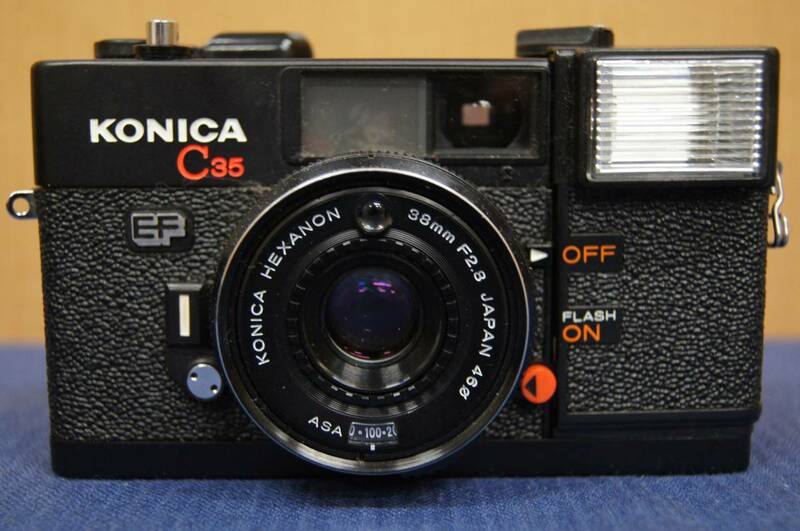 【R】A3◆ 最終出品！◆ KONICA C35 EF 38㎜ フィルム一眼 本体 フィルムカメラ 当時物※動作未確認