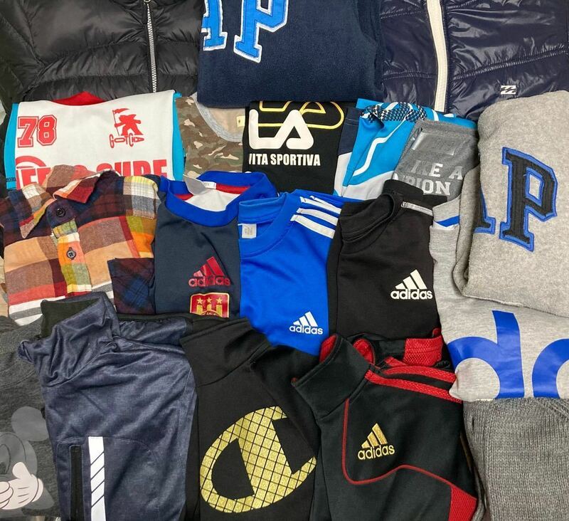 送料無料 150cm セット トップス アウター ジャンパー ブルゾン 春夏秋冬服 adidas アディダス Gap ギャップ FILA ダウン スポーツ系 大量