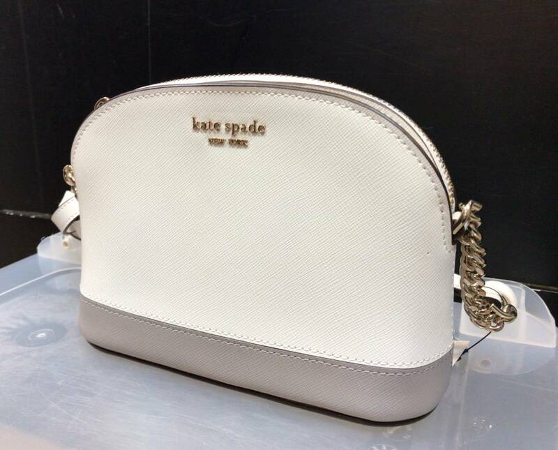 kate spade ケイトスペード レザーショルダーバッグ ホワイト PWRU7850 JS-327864