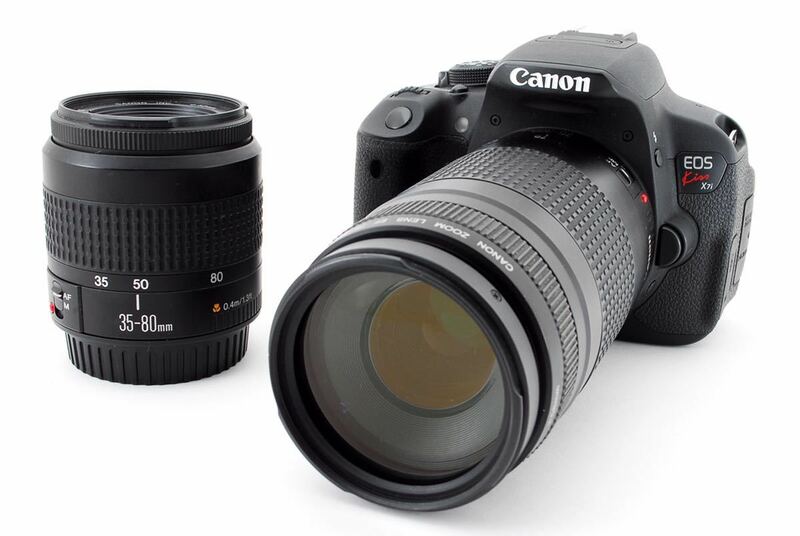 デジタル一眼レフカメラ Canon EOS Kiss X7i標準&望遠ダブルレンズセット、Canon EF 35-80 、CANON EF 75-300☆434
