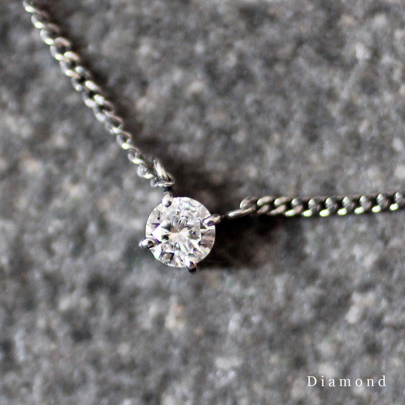 一粒 天然 ダイヤモンド プラチナ ネックレス 0.23ct Pt 850 3.2g レディース アクセサリー ジュエリー ダイヤ 貴金属 宝石