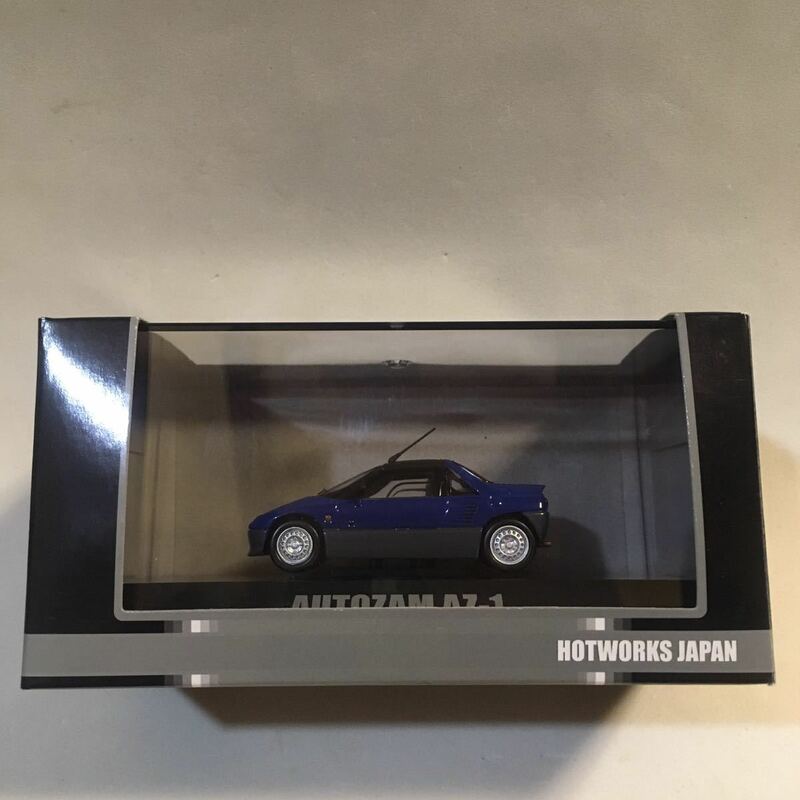 ホットワークス オートザム AZ-1 ブルー 1/43 (M-120) AUTOZAM AZ-1 　・箱側面ヨゴレあり