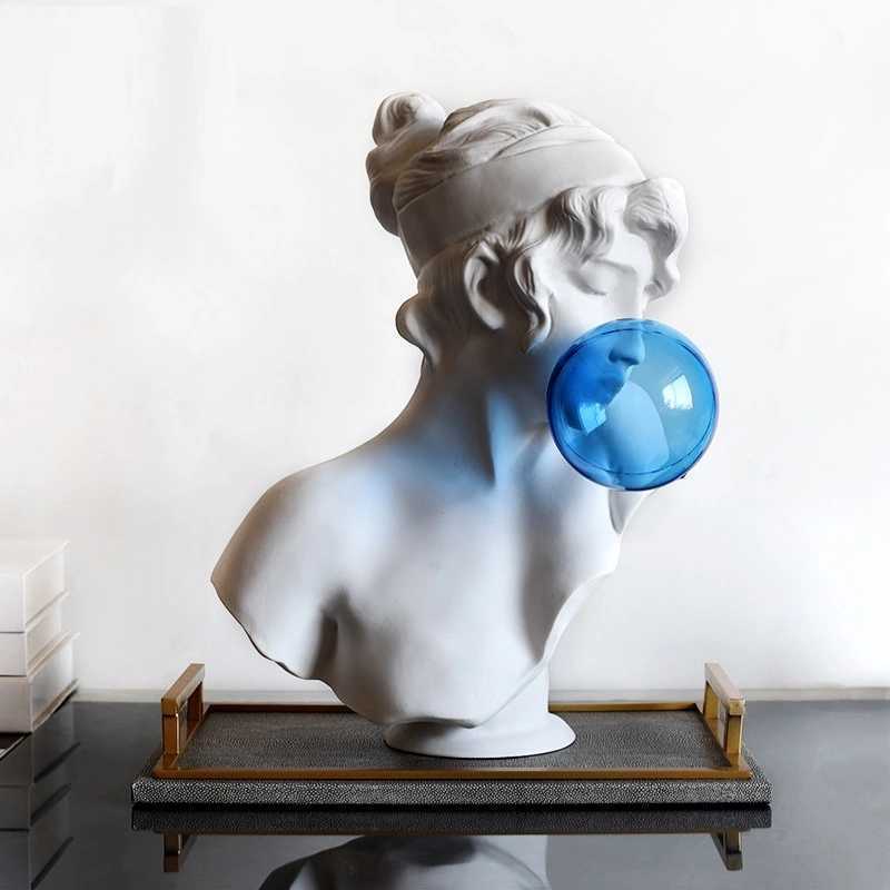 おしゃれ 現代 アート ローマ バブル ガール インテリア 置物 店舗 BAR CAFE デコレーション オブジェ 装飾 コレクション 近代美術 彫刻