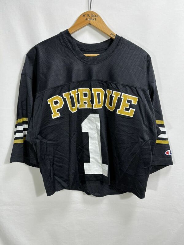 ■ リメイク? Champion Purdue University Boilermakers football #1 フットボール Tシャツ ユニフォーム 古着 チャンピオン アメフト ■