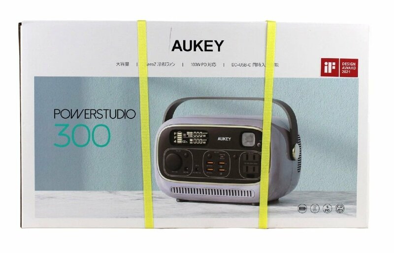 【未使用 未開封】 AUKEY オーキー PS-RE03 グレー ポータブル電源 発電機 蓄電池 同時給電 パワースタジオ300