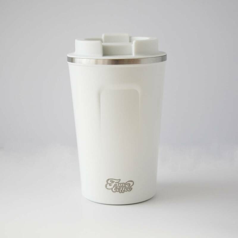 FUN COFFEE タンブラー 水筒 マグボトル 二重構造 真空断熱 おしゃれ ビジネス用 男女兼用 アウトドア用 遠足 380ml ホワイト (co-0037)