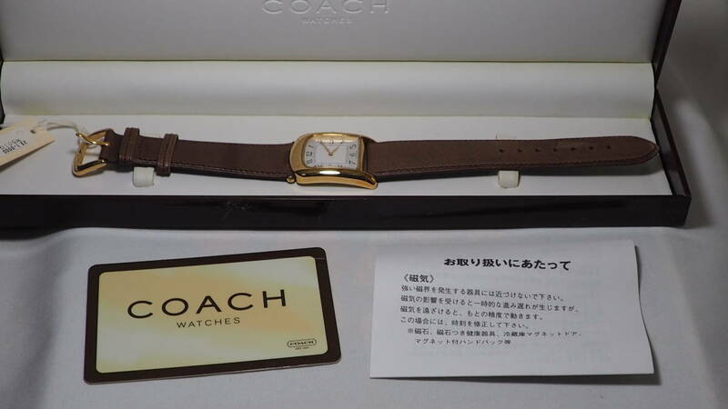 *未使用　レトロ　　COACH＜コーチ＞腕時計　W-501G　スイス
